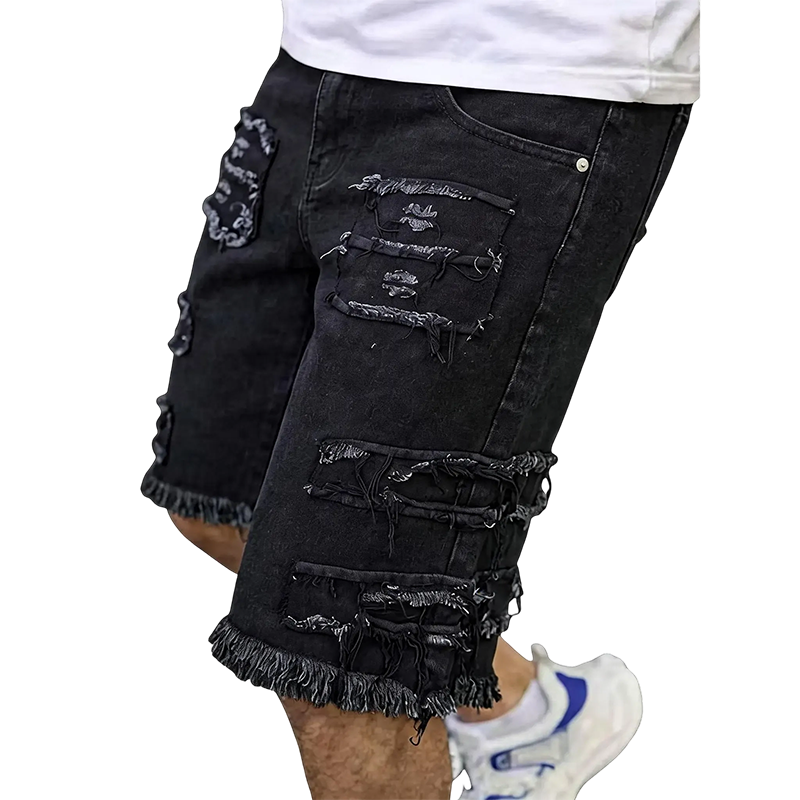Summer Special Sale - Raw Hem Denim Shorts with Rips