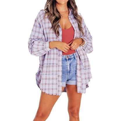 Women's Vintage 100% Cotton Flannel Shirt