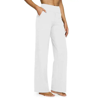 💘Women's High-Waist Wide Leg Pants – Business Casual Yoga Dress Pants with Pockets