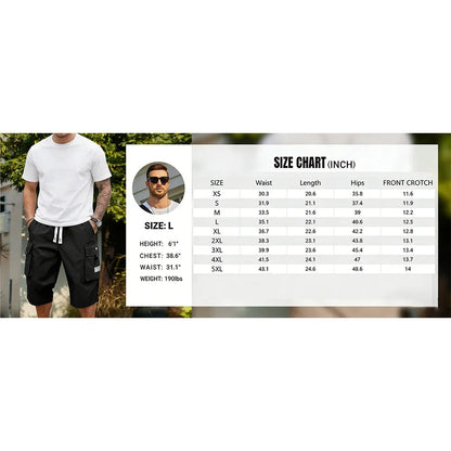 Men's Casual Cargo Calf Shorts