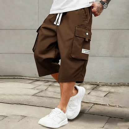 Men's Casual Cargo Calf Shorts
